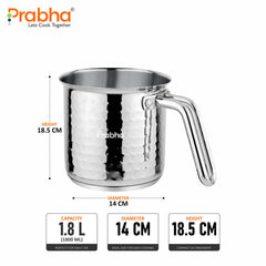 Xenon IB Hammered Milkpot Without Lid