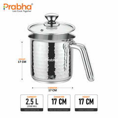 Xenon IB Hammered Milkpot With Lid