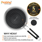 Tri-Ply Hexa Cube Stick-Resistant Roti Tawa Induction Friendly