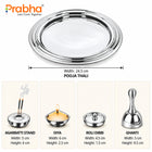 Premium Stainless Steel Divinity Puja Thali Set – For Home & Office Temple