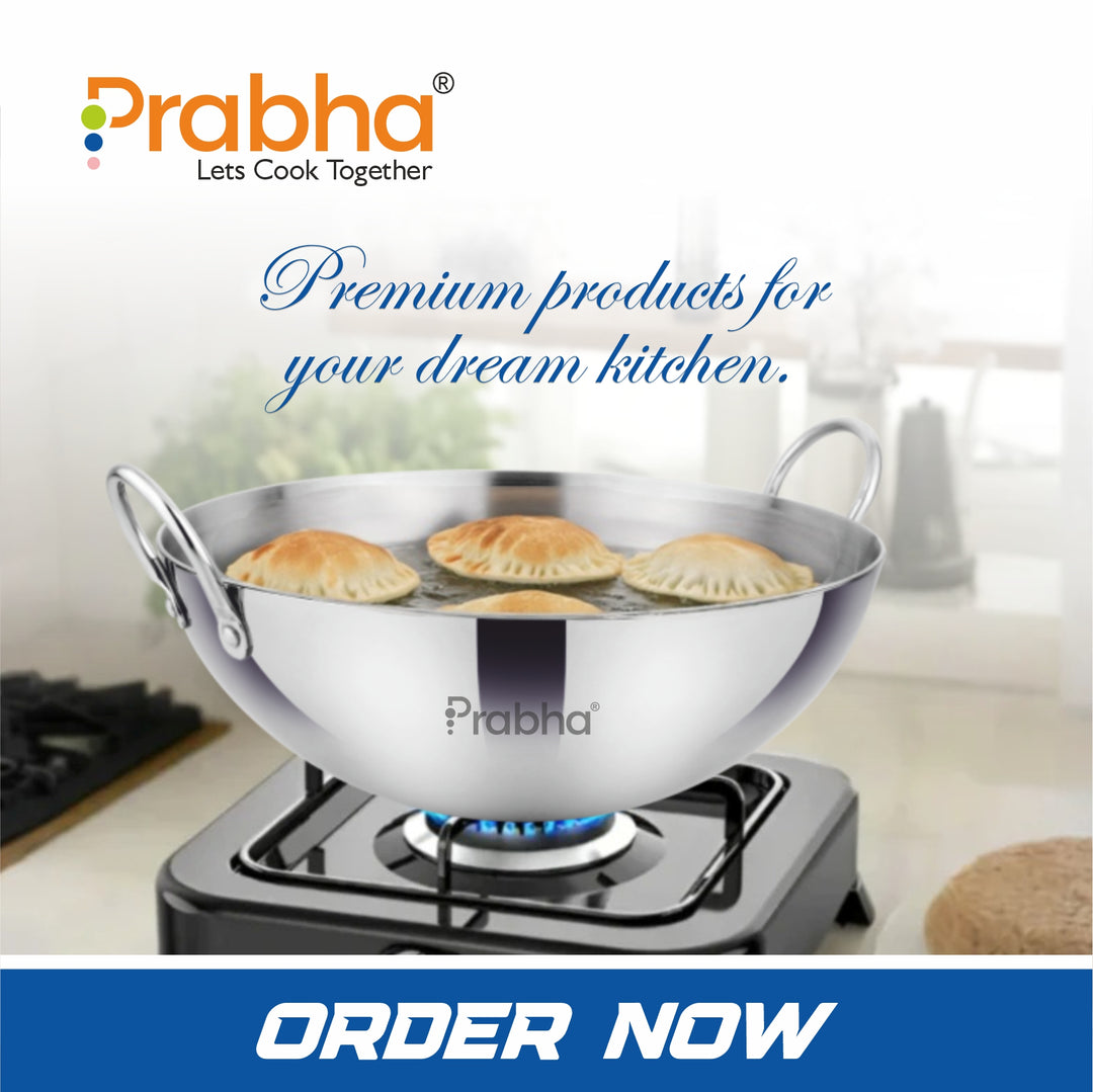 Prima Triply Capsule Bottom Kadhai Without Lid