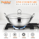 Prima Triply Capsule Bottom Kadhai With Lid