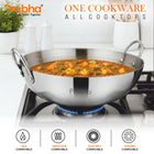 Prima Triply Capsule Bottom Kadhai Without Lid
