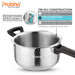 Triply Whizz Pressure Cooker Hammered