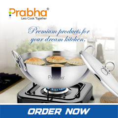 Prima Triply Capsule Bottom Kadhai With Lid