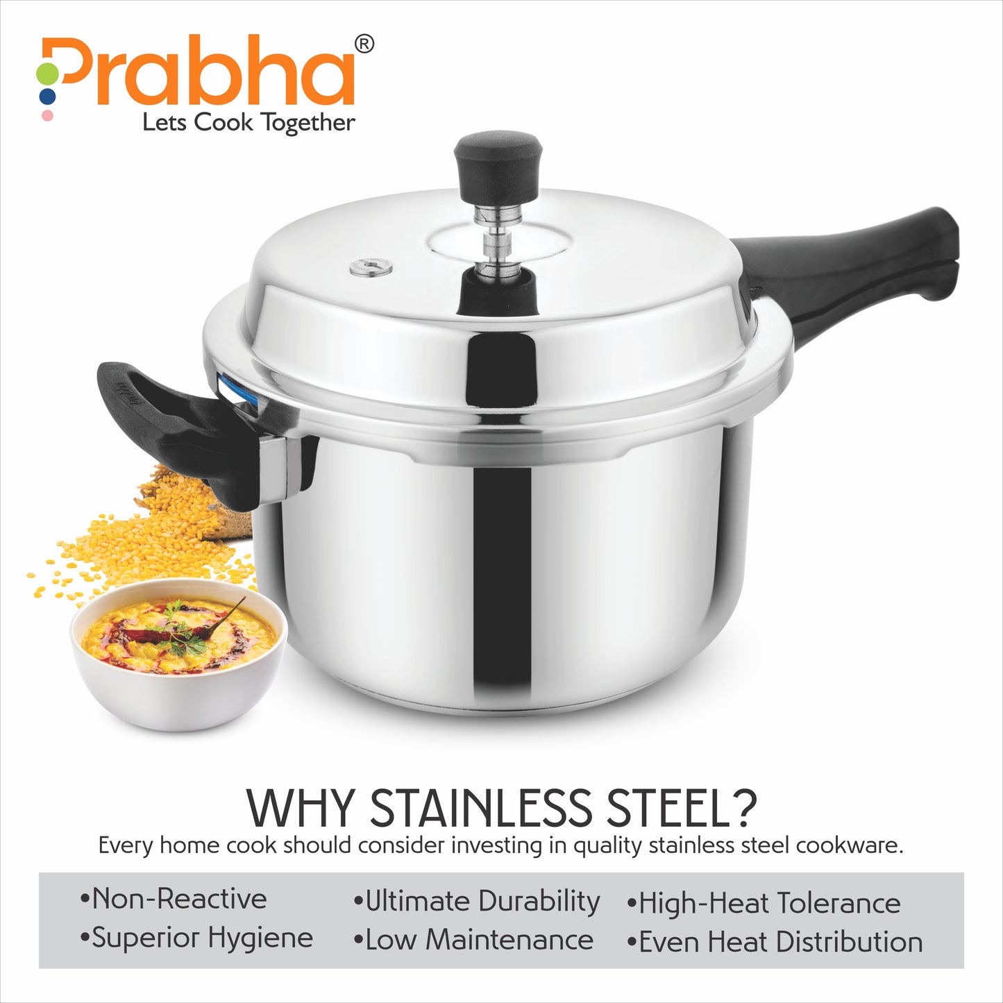 Vista Stainless Steel IB Outer Lid Pressure Cooker