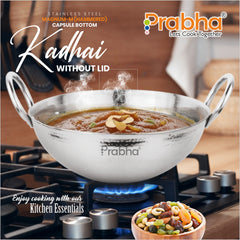 Magnum Capsule Bottom Hammered Kadhai Without Lid