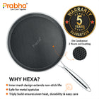 Tri-Ply Hexa Cube Stick-Resistant Dosa Tawa Induction Friendly