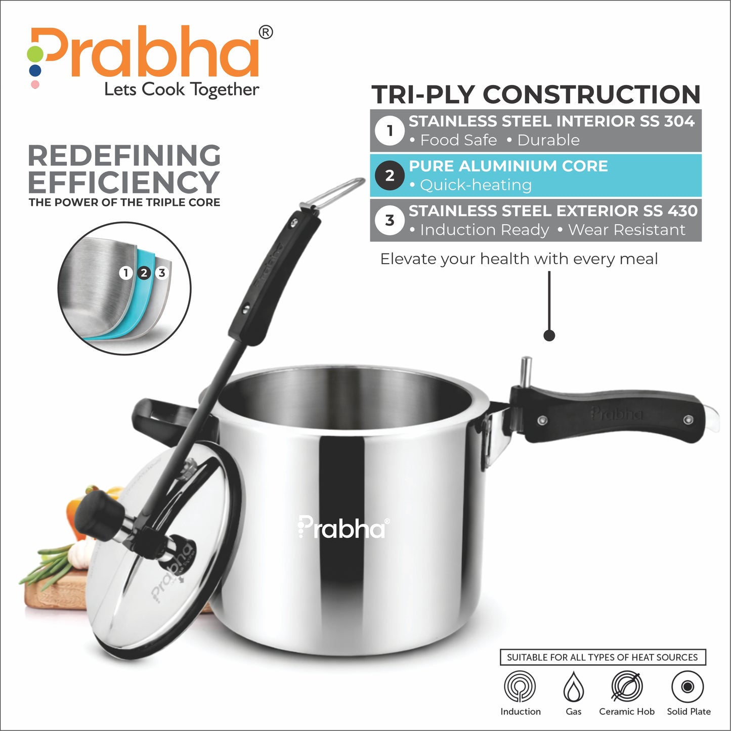 Prochef Triply Pressure Cooker