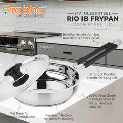 Rio IB Frypan With Lid Induction Friendly