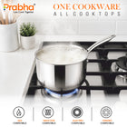 Prima Triply Stainless Steel Saucepan without Lid | Induction Compatible Cookware (Copy)