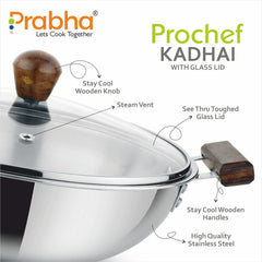 Prochef Kadhai With Lid