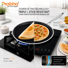 Tri-Ply Hexa Cube Stick-Resistant Dosa Tawa Induction Friendly