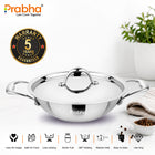 Prima Triply Kadhai Flat Bottom With Lid