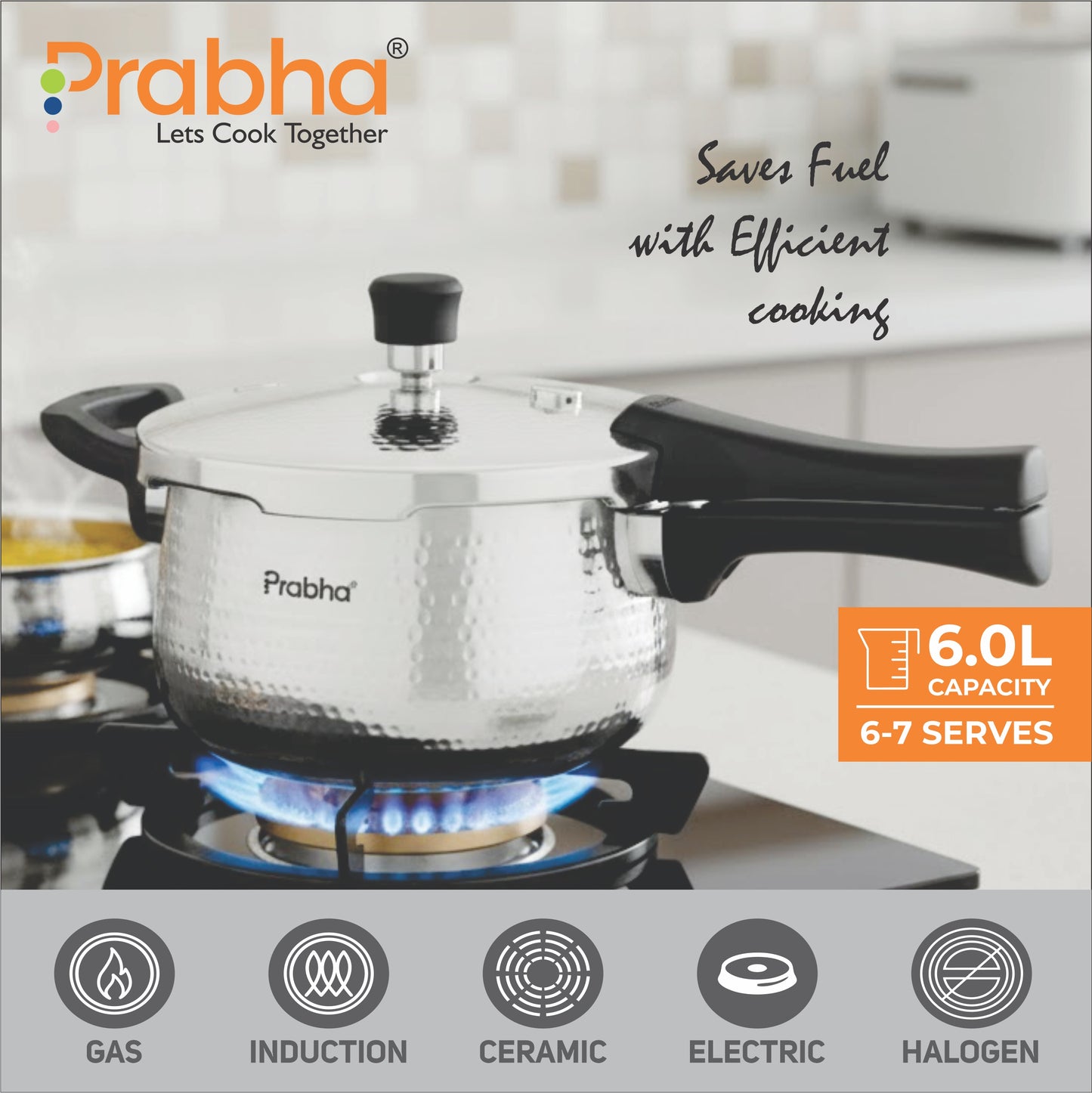 Triply Kalash Pressure Cooker Hammered