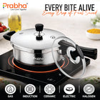 Tri-Ply Whizz Plus Hammered Pressure Pan with Steel & Glass Lid