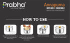 Annapurna Casserole Plain With Steel & Glass Lid