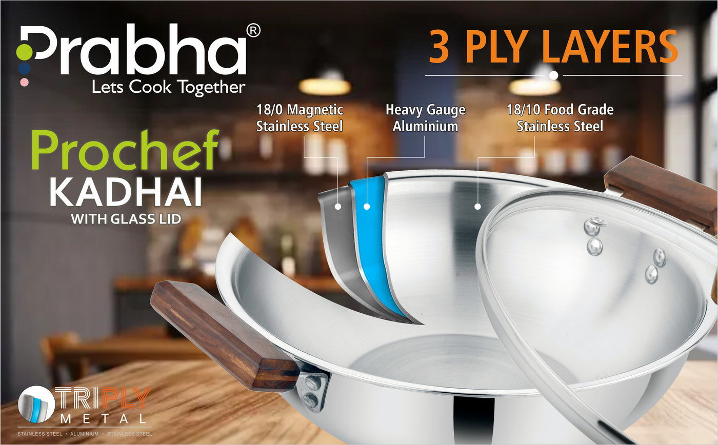 Prochef Kadhai With Lid