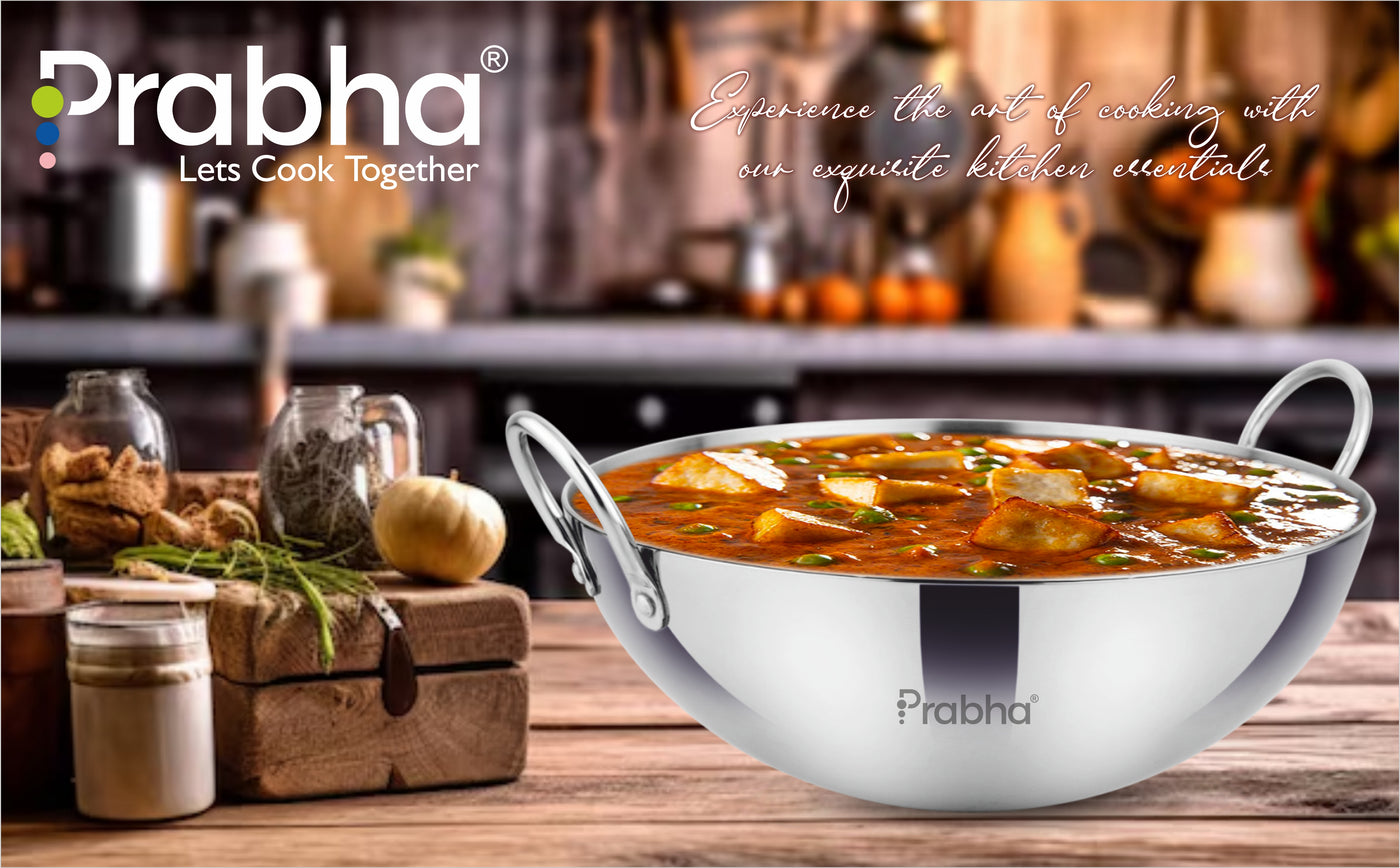 Prima Triply Capsule Bottom Kadhai Without Lid