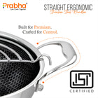 Tri-ply Hexa Cube Kadhai With Lid With Honeycomb Surface