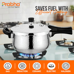 Triply Kalash Pressure Cooker Hammered