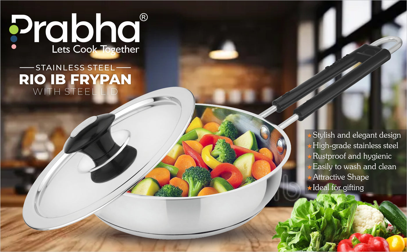 Rio IB Frypan With Lid Induction Friendly