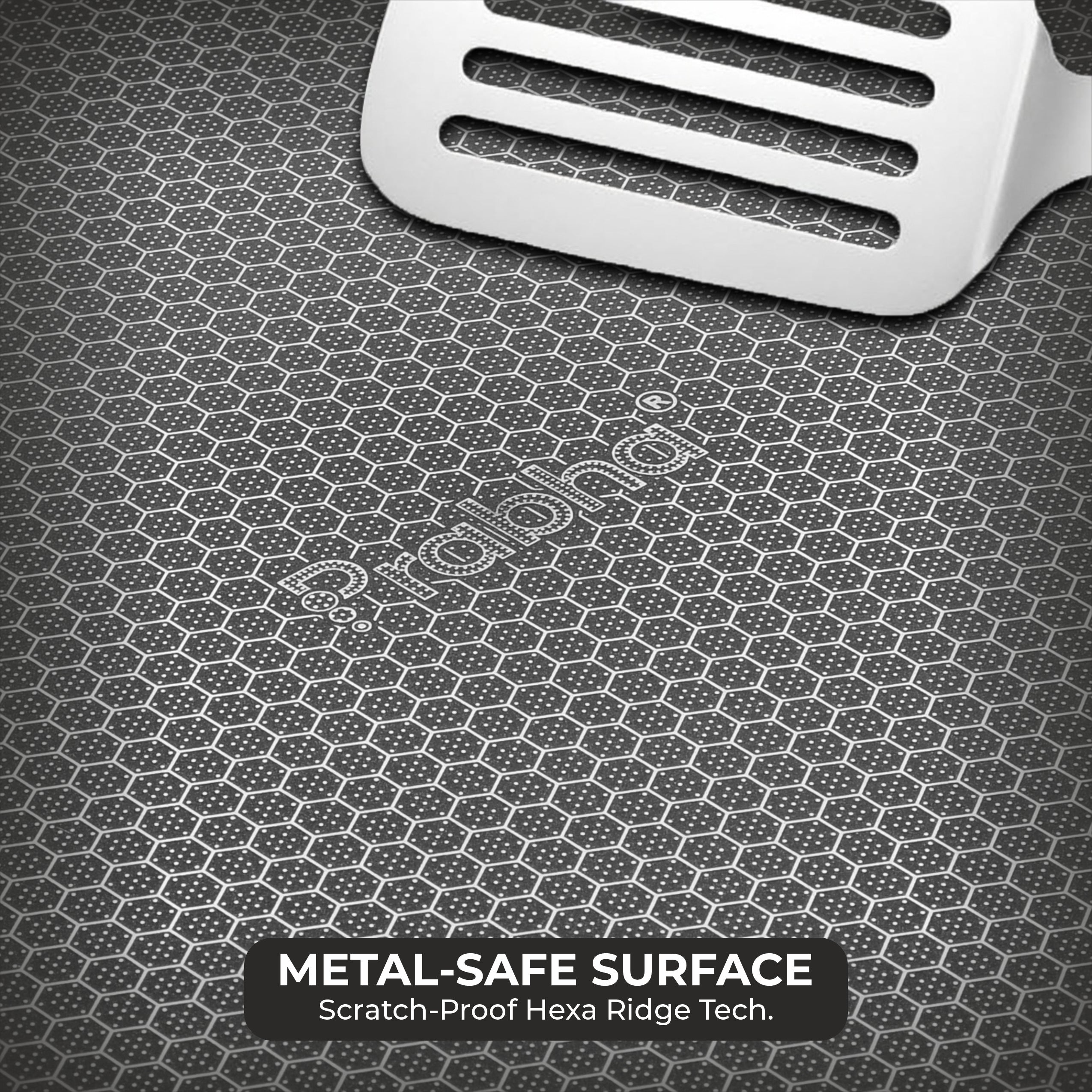 Tri-ply Hexa Cube Kadhai With Lid With Honeycomb Surface