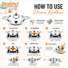 Prima Triply Kadhai Flat Bottom With Lid