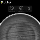 Tri-ply Hexa Cube Kadhai With Lid With Honeycomb Surface