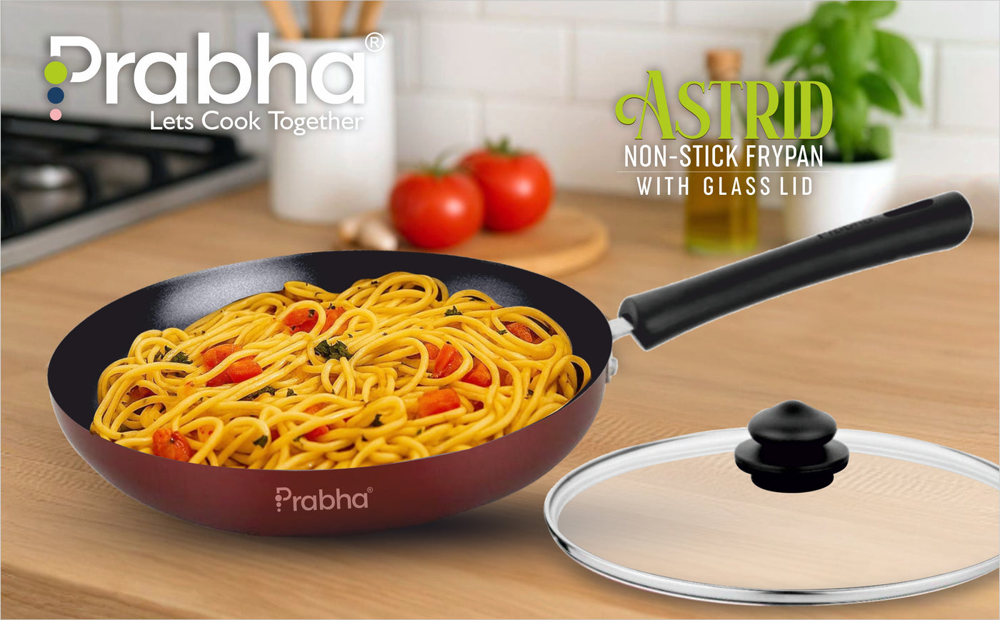 Astrid Nonstick Deep Frypan With Glass Lid
