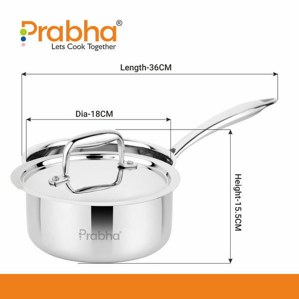 Prima Triply Saucepan With Lid