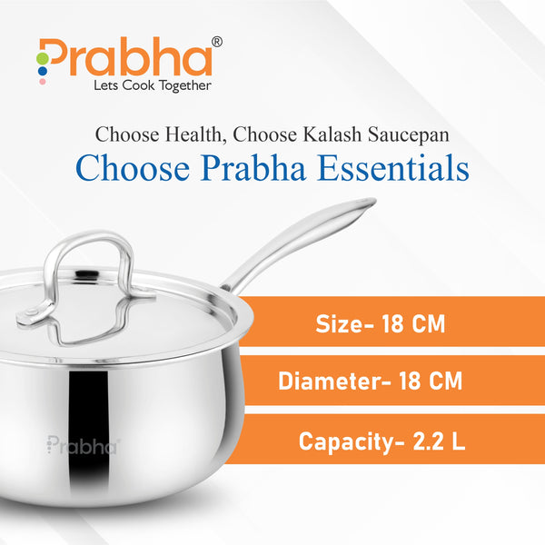 Prima Triply Kalash Saucepan With Lid