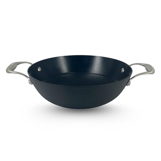 Black Eisen Cast Iron Kadhai With Steel Handel
