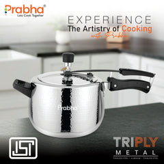 Prochef Curve Triply Pressure Cooker Hammered