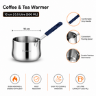 Elara Luxe Tri-Ply Cookware Combo - Roti Tawa, Mini Coffee Warmer & I.B Milkpot