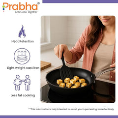 Black Eisen Cast Iron Frypan With Steel Handel