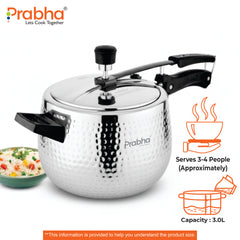 Prochef Curve Triply Pressure Cooker Hammered