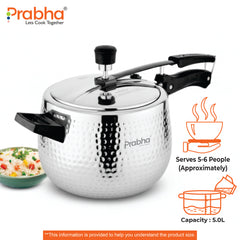 Prochef Curve Triply Pressure Cooker Hammered
