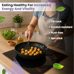 Black Eisen Cast Iron Frypan With Steel Handel