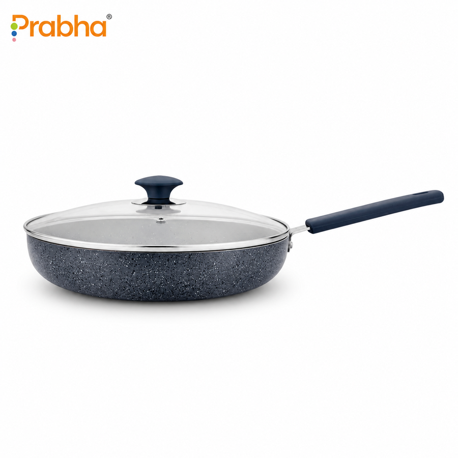 Stella Nonstick Deep Frypan With Glass Lid