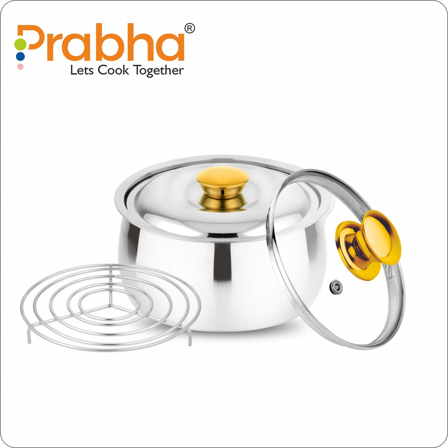 Annapurna Casserole Belly With Steel & Glass Lid