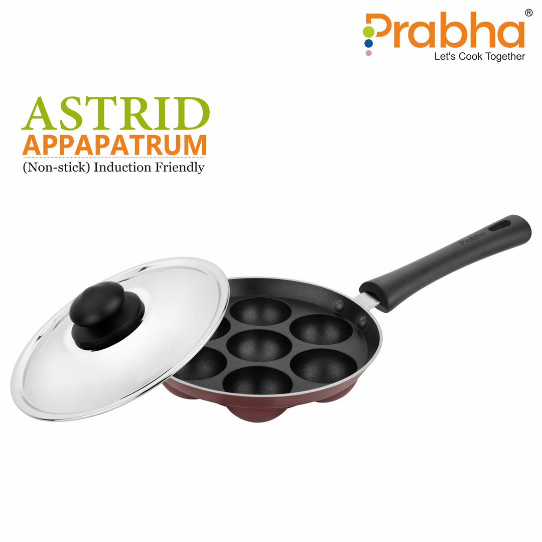 Astrid Nonstick Appapatrum With Steel Lid