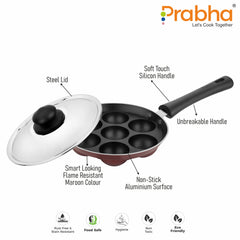 Astrid Nonstick Appapatrum With Steel Lid
