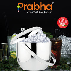 Stainless Steel Apple Ice Bucket with Lid - 1.5 litre