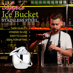 Stainless Steel Apple Ice Bucket with Lid - 1.5 litre