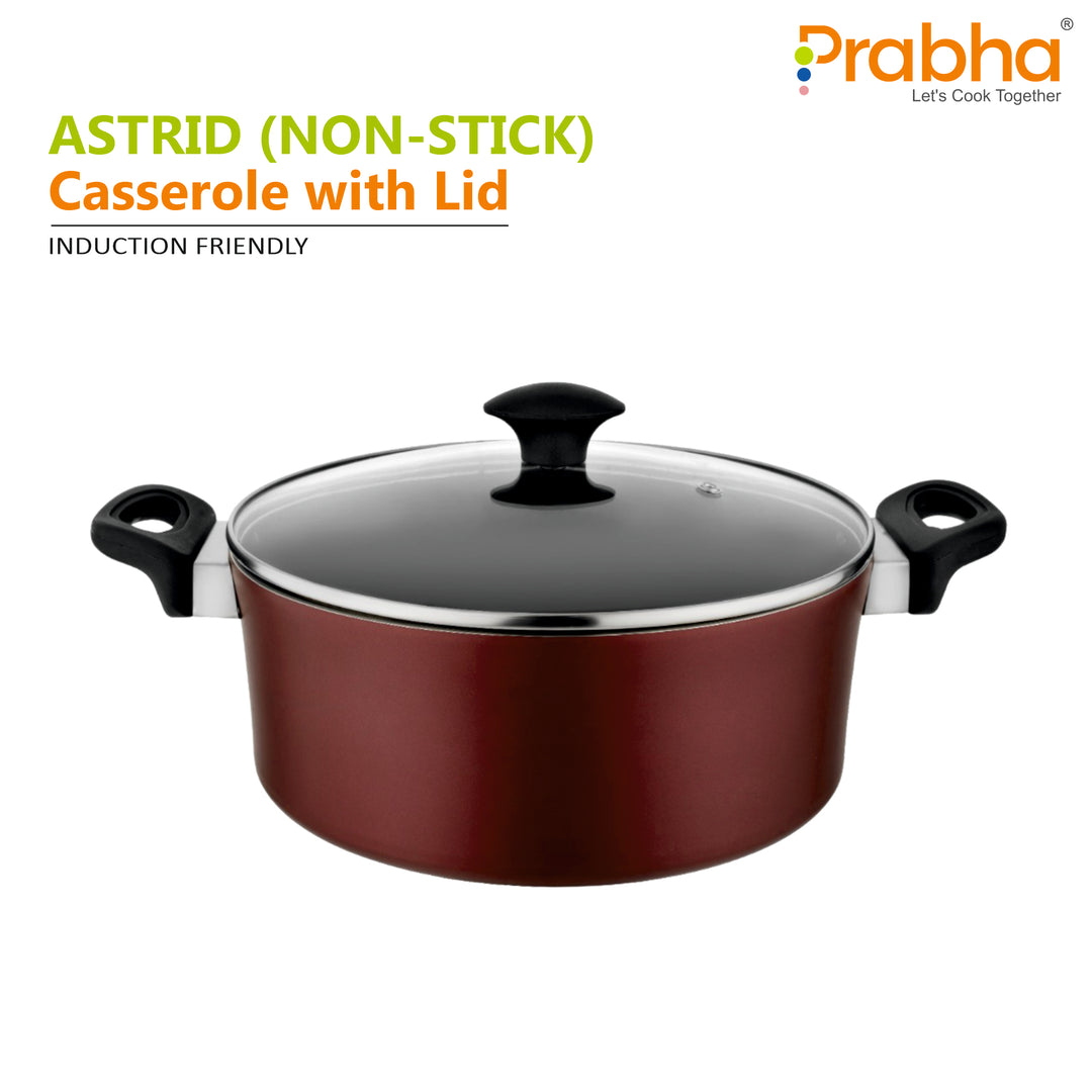 Astrid Nonstick Casserole With Glass Lid