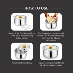 Annapurna Casserole Plain With Steel & Glass Lid