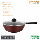 Astrid Nonstick Deep Wok With Glass Lid
