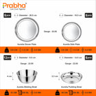 Prabha Aurelia 50 Pcs Stainless Steel Dinner Set | Complete Dining Set for 6 People