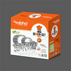 Prabha Aurelia 50 Pcs Stainless Steel Dinner Set | Complete Dining Set for 6 People